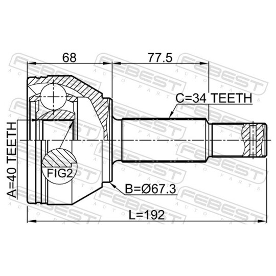 0210-Z62R - Ledsats, drivaxel 