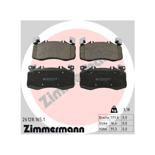 26128.165.1 - Brake Pad Set, disc brake 