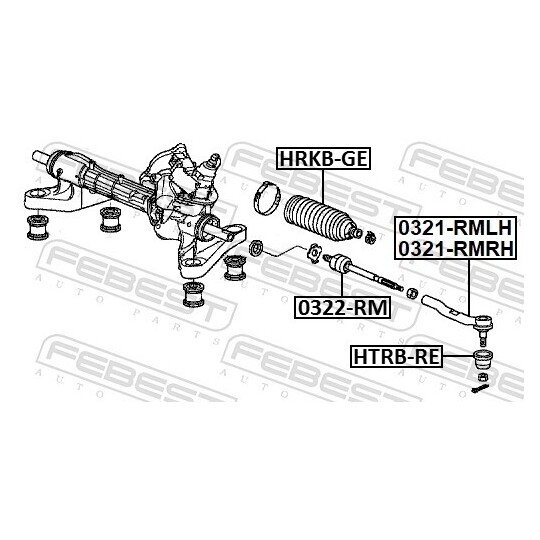 0321-RMRH - Tie rod end 