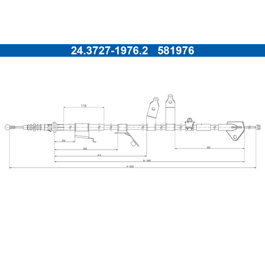 24.3727-1976.2 - Cable, parking brake 