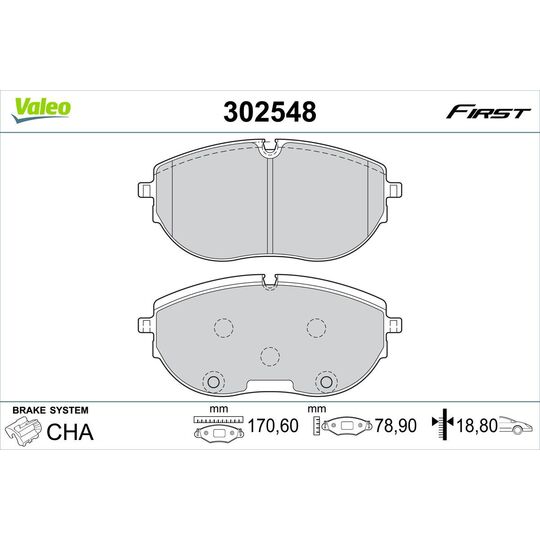 302548 - Brake Pad Set, disc brake 