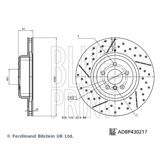 ADBP430217 - Bromsskiva 