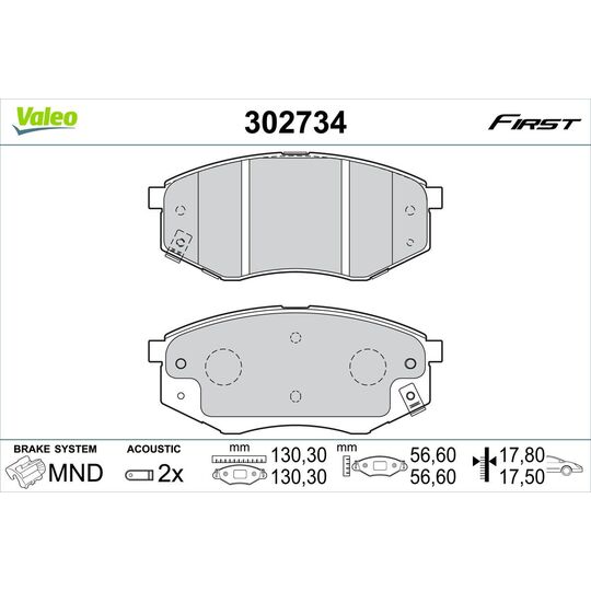 302734 - Brake Pad Set, disc brake 