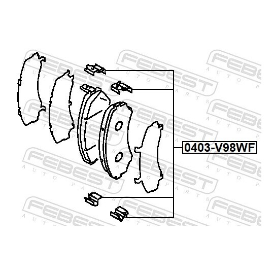 0403-V98WF - Accessory Kit, disc brake pad 