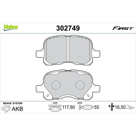 302749 - Brake Pad Set, disc brake 