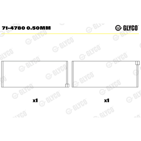 71-4780 0.50MM - Big End Bearings 