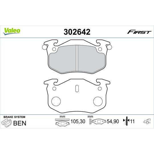 302642 - Brake Pad Set, disc brake 