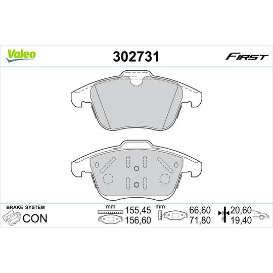 302731 - Brake Pad Set, disc brake 