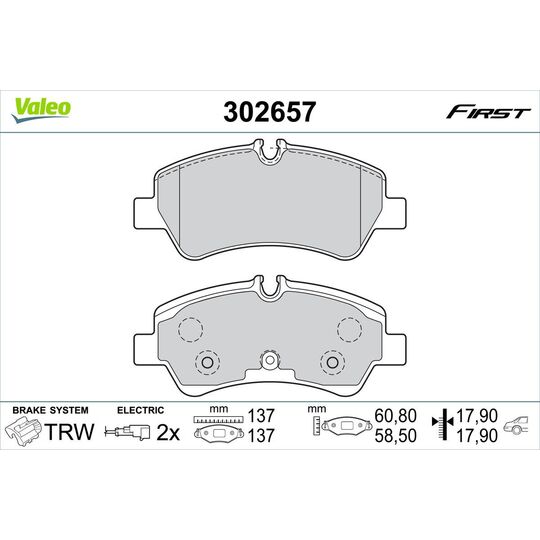 302657 - Brake Pad Set, disc brake 