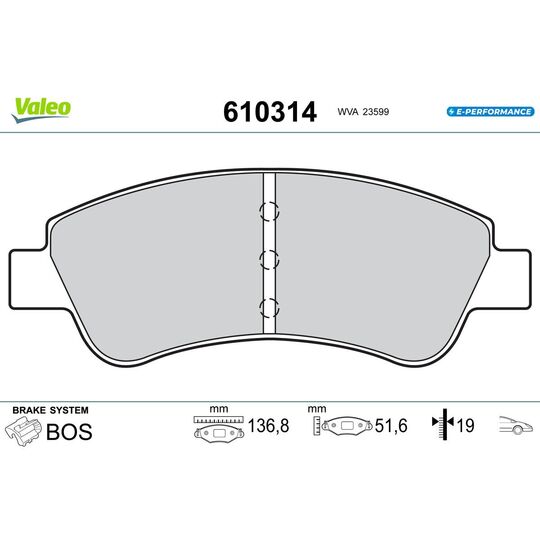 610314 - Brake Pad Set, disc brake 