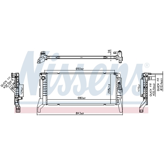 606789 - Radiator, engine cooling 