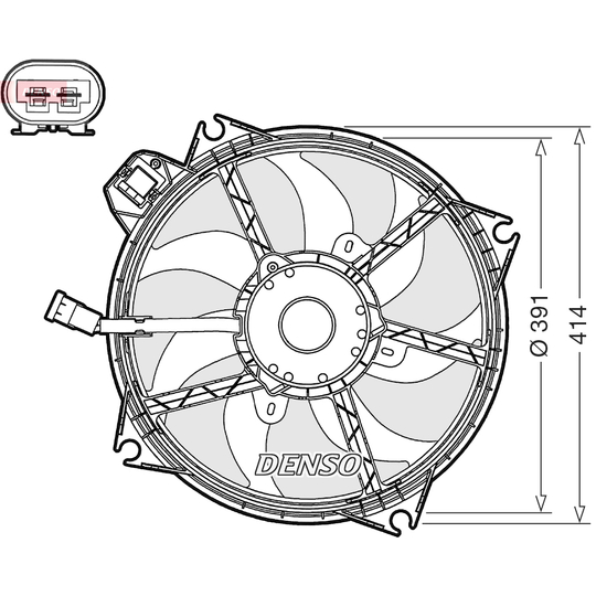 DER23005 - Fan, radiator 