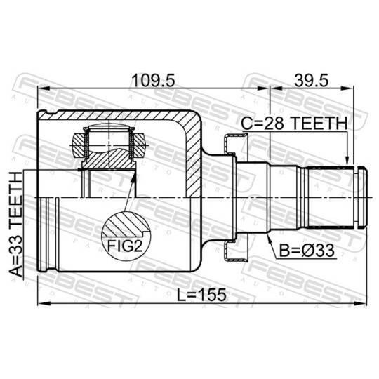3511-SX11LH - Joint Kit, drive shaft 