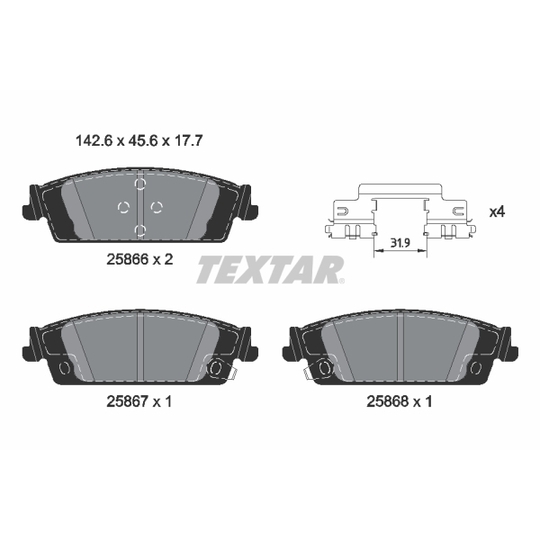 2586601 - Brake Pad Set, disc brake 