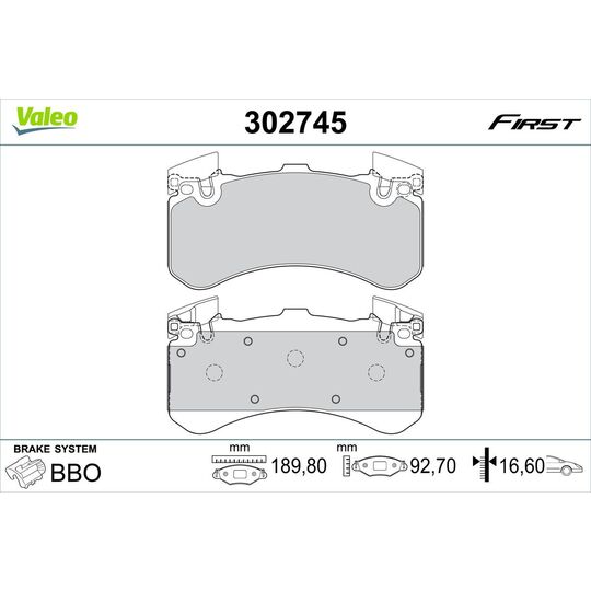 302745 - Brake Pad Set, disc brake 