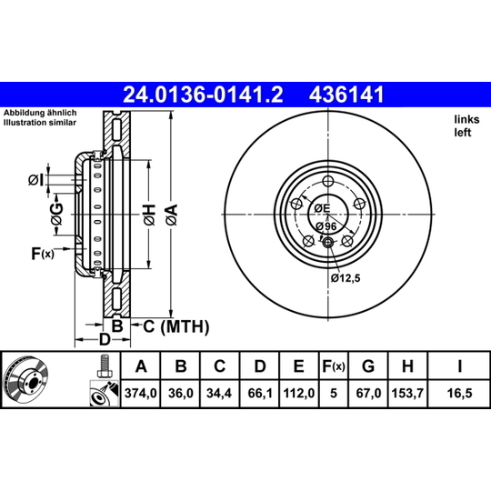 24.0136-0141.2 - Brake Disc 