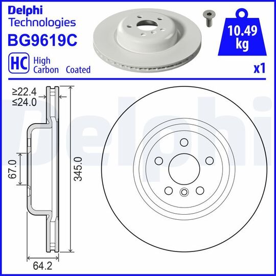 BG9619C - Brake Disc 