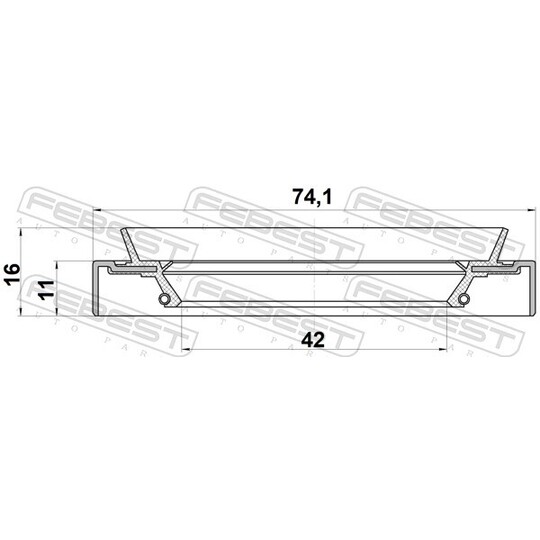 95HDY-44741116R - Oljetätningsring, differential 