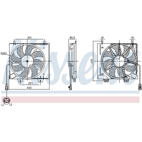 850125 - Ventilaator, mootorijahutus 