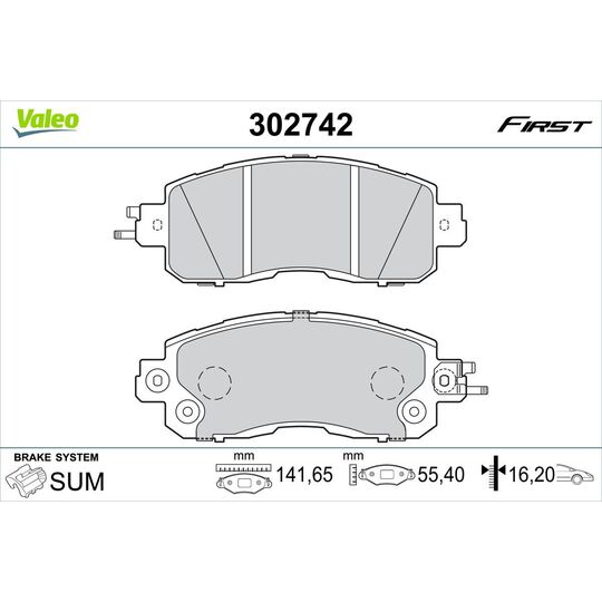 302742 - Brake Pad Set, disc brake 