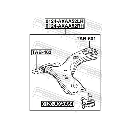 0124-AXAA52LH - Track Control Arm 