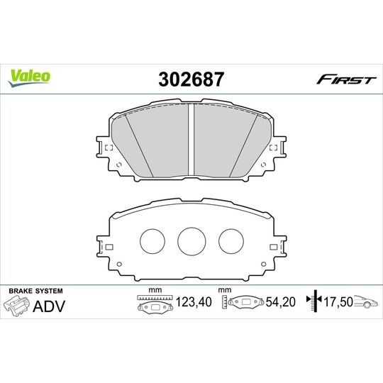 302687 - Brake Pad Set, disc brake 