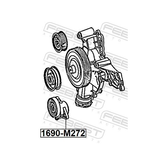 1690-M272 - Belt Tensioner, v-ribbed belt 