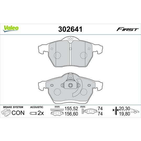 302641 - Brake Pad Set, disc brake 