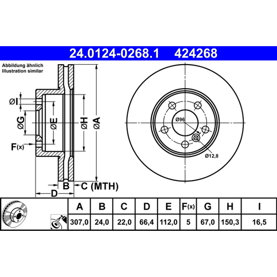 24.0124-0268.1 - Brake Disc 