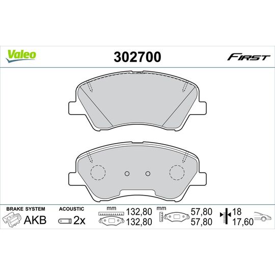 302700 - Brake Pad Set, disc brake 