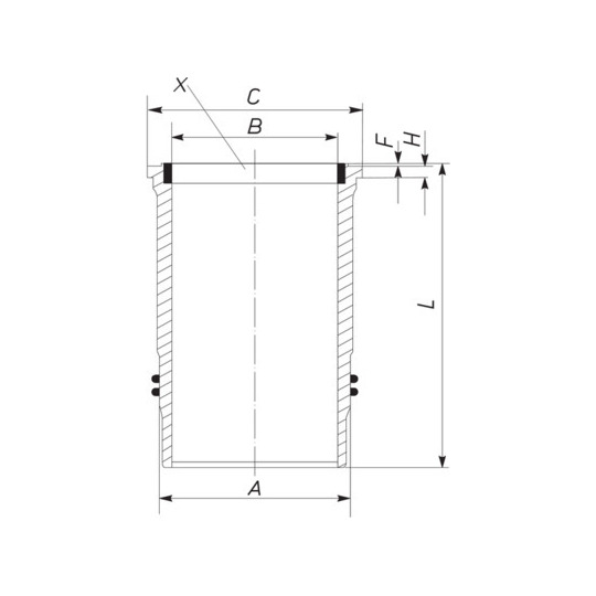 227 LW 00114 001 - Cylinder Sleeve 