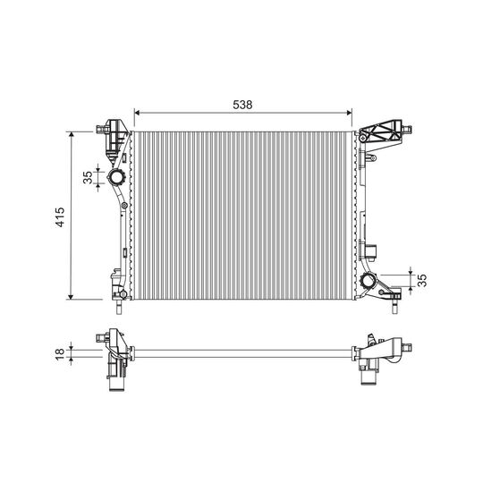 701255 - Radiator, engine cooling 