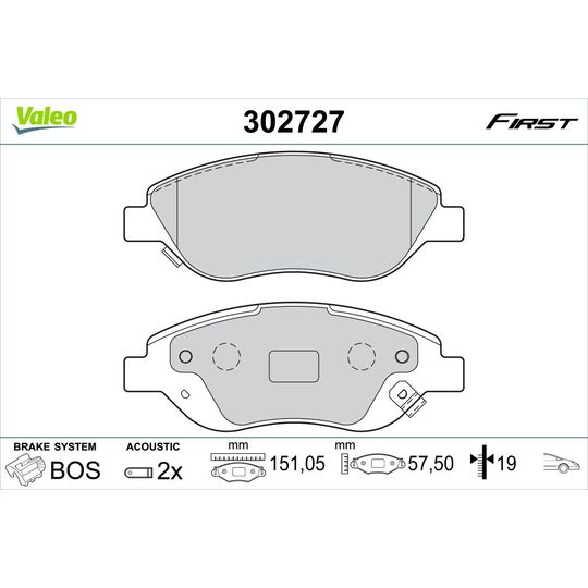 302727 - Brake Pad Set, disc brake 