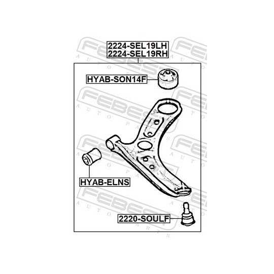 2224-SEL19LH - Track Control Arm 