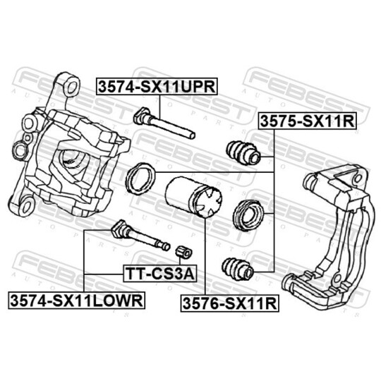 3575-SX11R - Repair Kit, brake caliper 