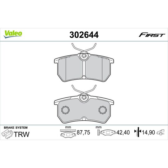 302644 - Brake Pad Set, disc brake 