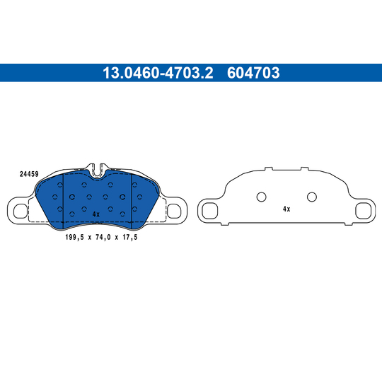 13.0460-4703.2 - Brake Pad Set, disc brake 