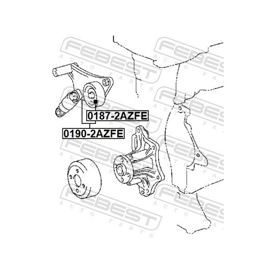 0190-2AZFE - Belt Tensioner, v-ribbed belt 