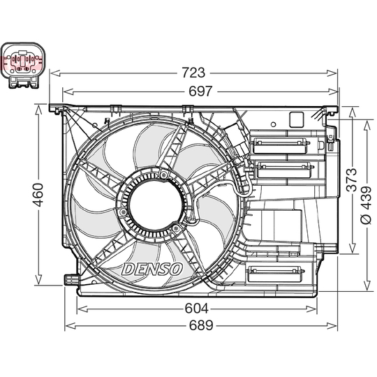 DER05012 - Ventilaator, mootorijahutus 