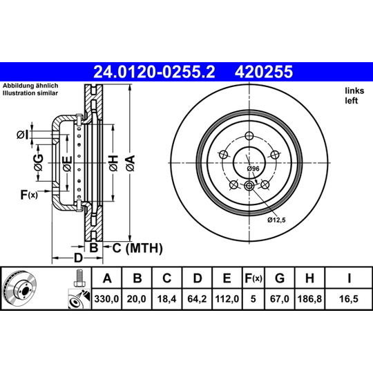 24.0120-0255.2 - Brake Disc 