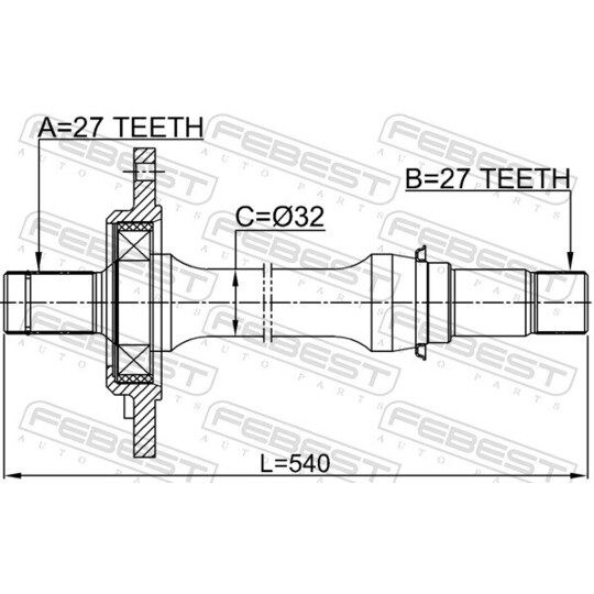 1612-246RH - Drive Shaft 