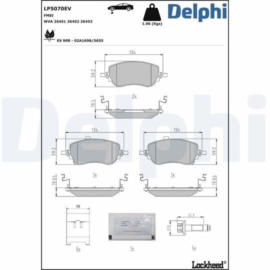 LP5070EV - Brake Pad Set, disc brake 