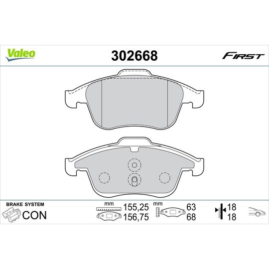 302668 - Brake Pad Set, disc brake 