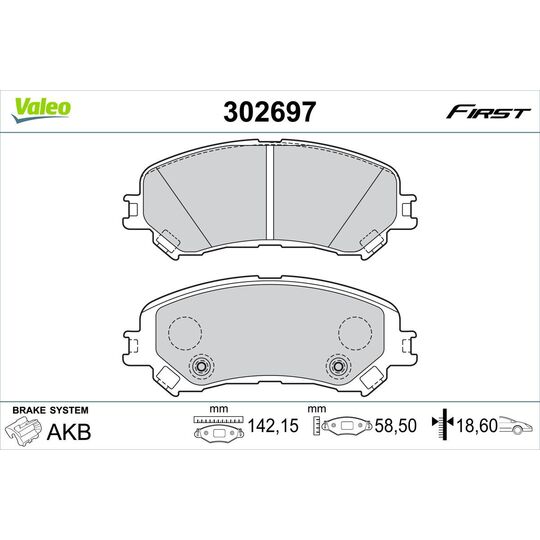 302697 - Brake Pad Set, disc brake 