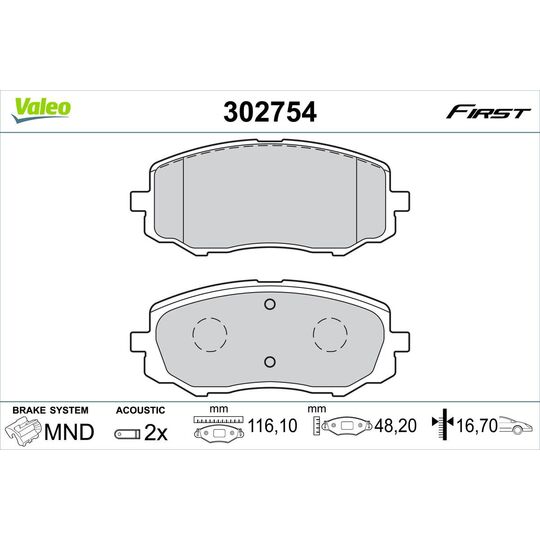 302754 - Brake Pad Set, disc brake 