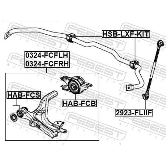 HAB-FCS - Control Arm-/Trailing Arm Bush 