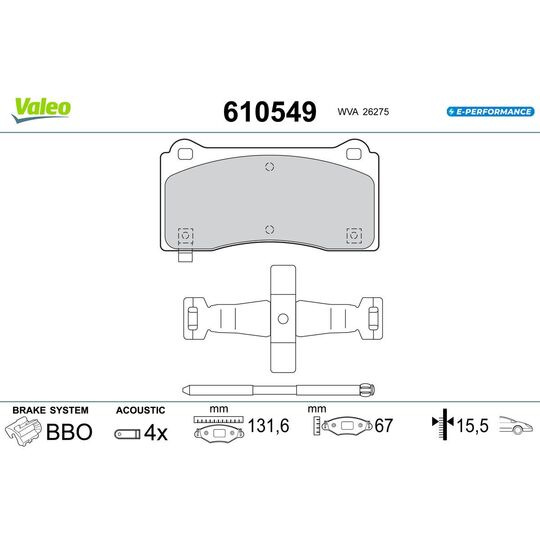 610549 - Brake Pad Set, disc brake 