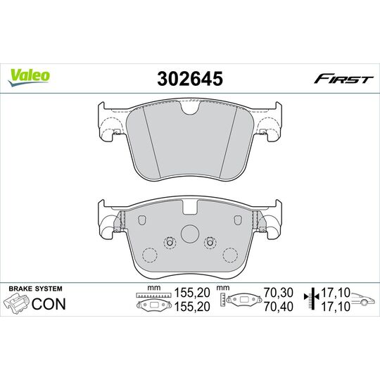 302645 - Brake Pad Set, disc brake 