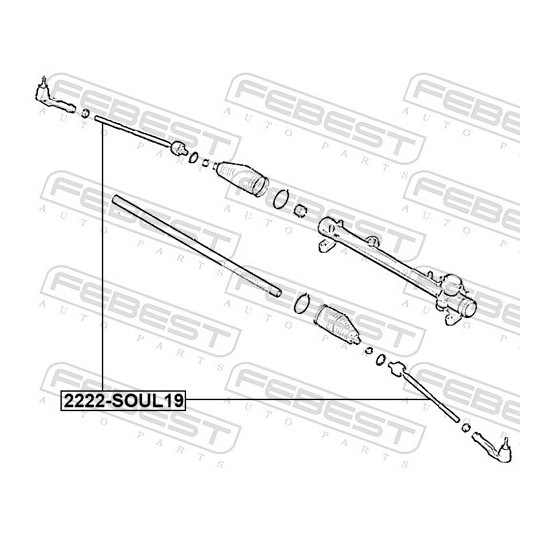 2222-SOUL19 - Tie Rod Axle Joint 