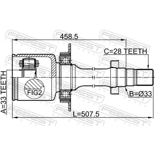 3511-SX11RH - Ledsats, drivaxel 